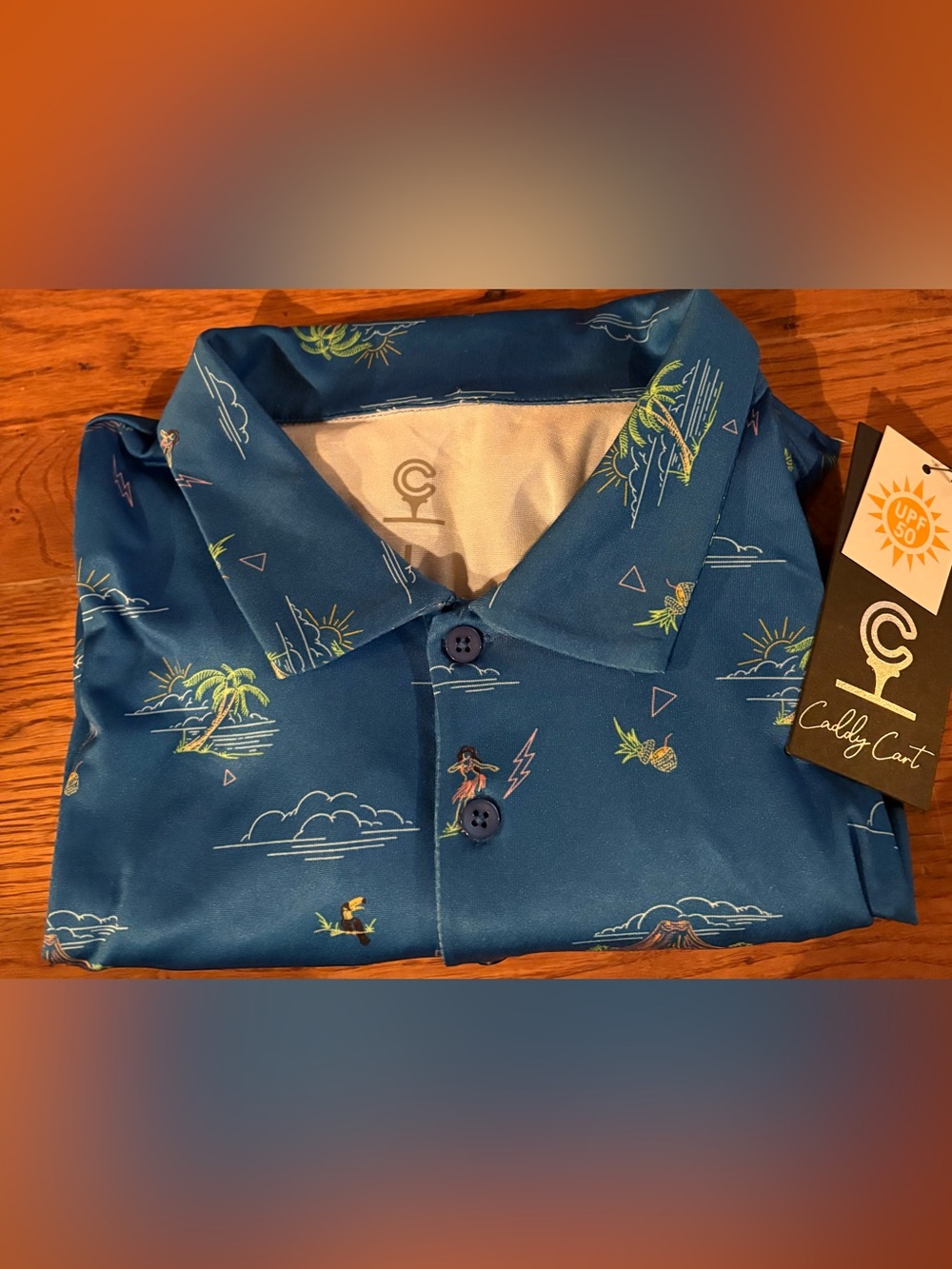 Caddy Cart Men’s SS Polo, Size L, NWT